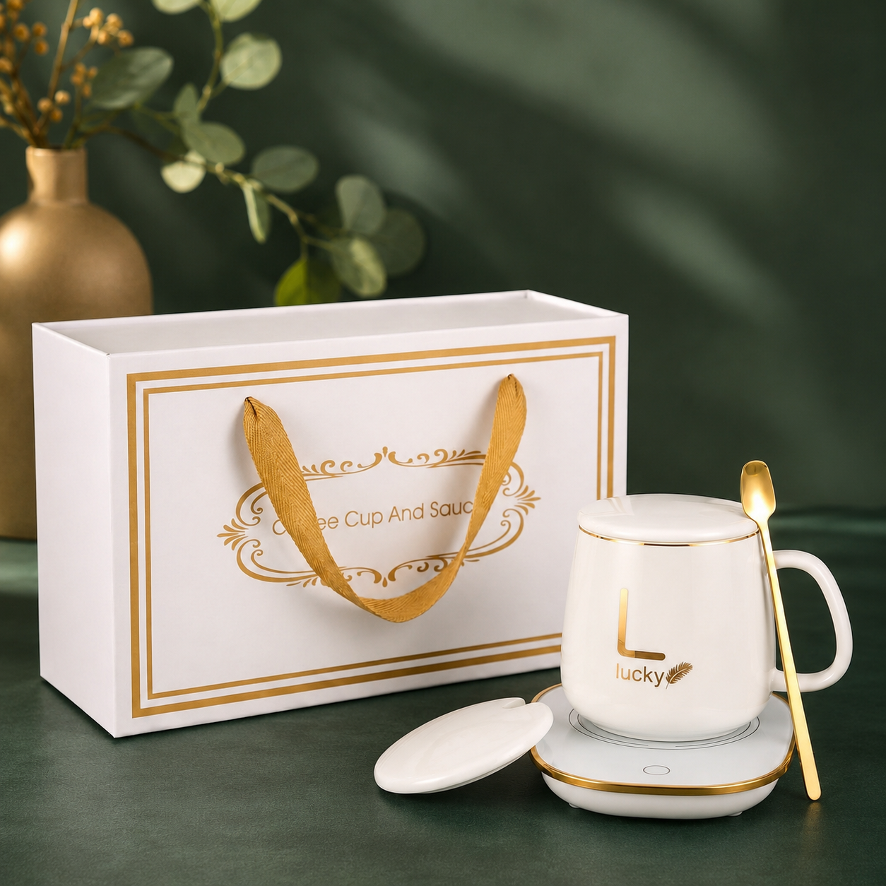 Taza premium con base calentadora
