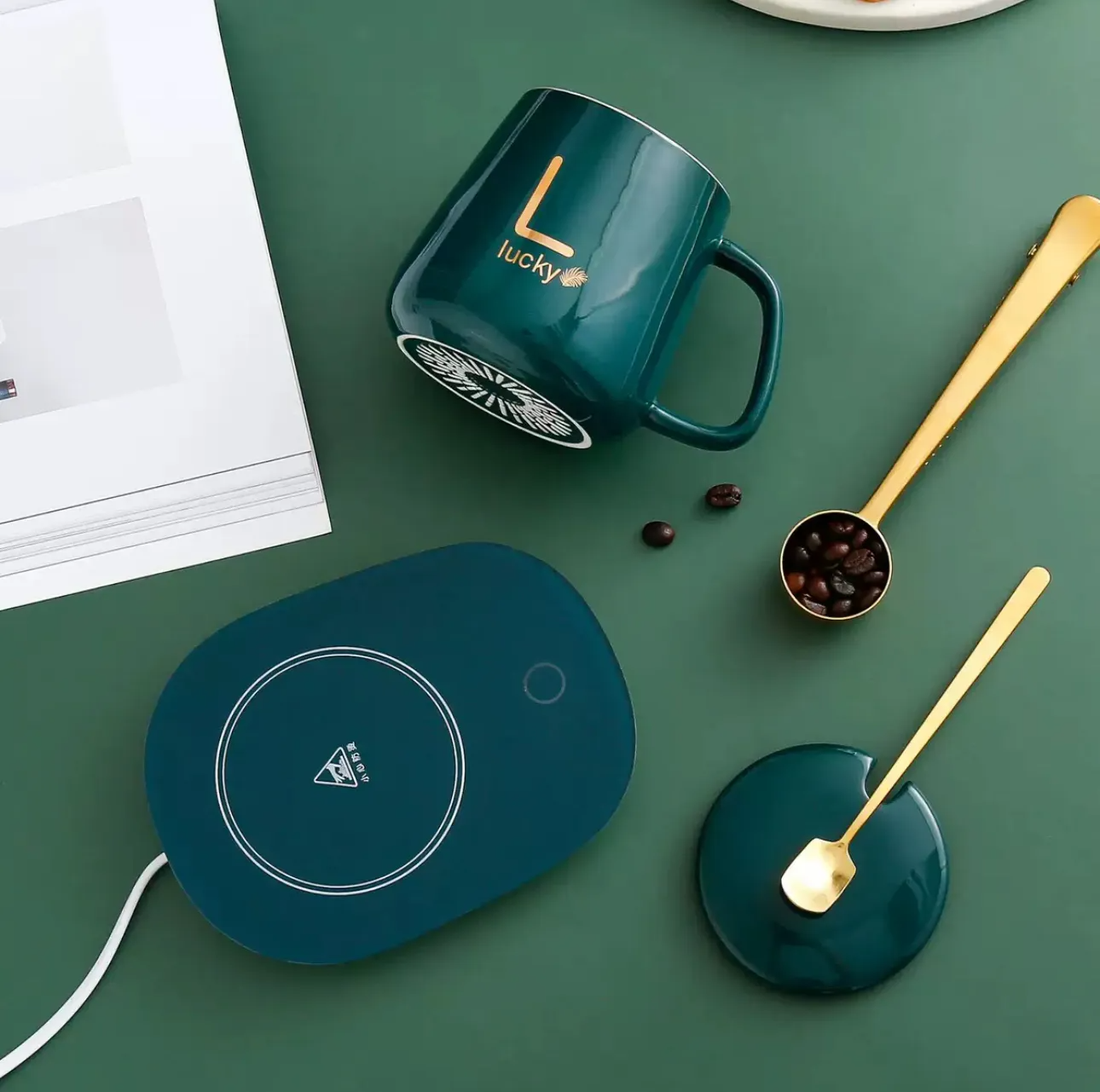 Taza premium con base calentadora